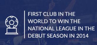 BFC became the first club in the world to win the national league in the debut season IN 2014